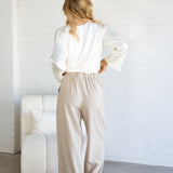 Wide leg dad trousers