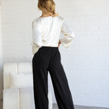 Wide leg trousers