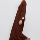 RELAXED FIT DRESS BROWN